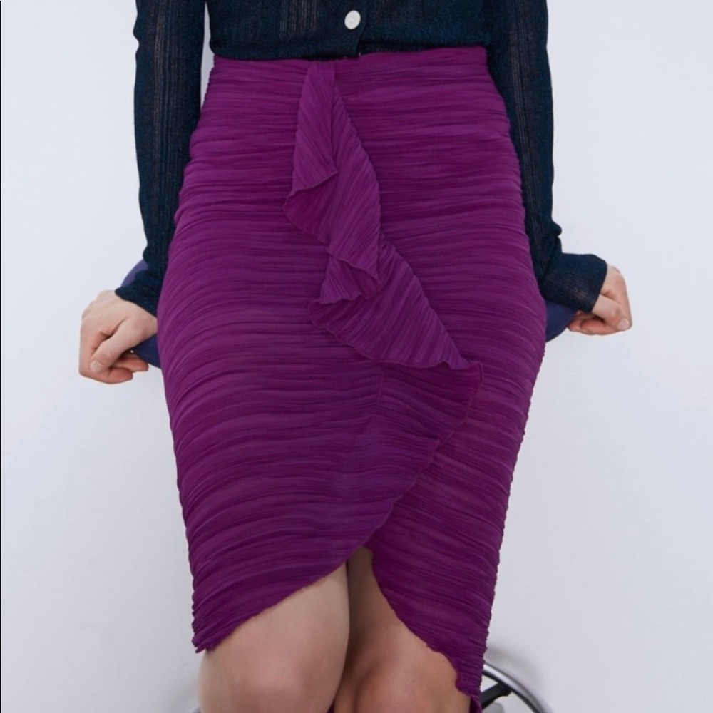 Tulle Ruffle Purple Zara Skirt